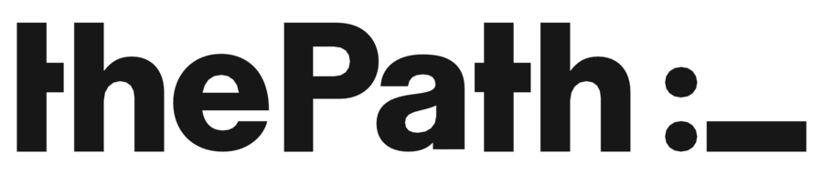 The Path logo in charcoal.